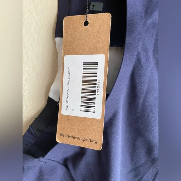 New Ace Zip Tank Top Navy Size Small - Picture 4 of 6